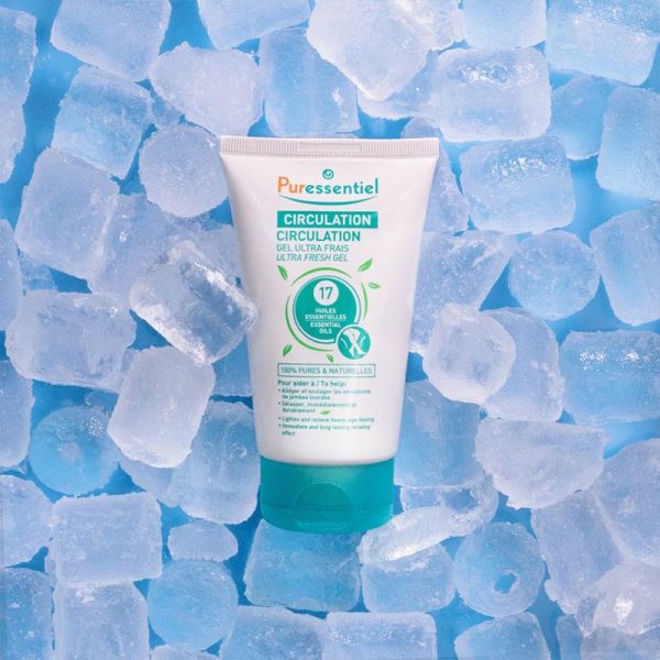 Puressentiel Circulation Gel Ultra Frais aux 17 Huiles Essentielles 125 ml – Soulage et allège les jambes lourdes