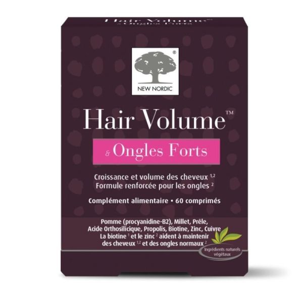 New Nordic Hair Volume Ongles Forts 60 comprimés - Volume des cheveux et force des ongles