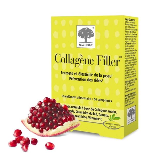 New Nordic Skin Care Collagène Filler 60 comprimés - Diminution des rides et fermeté de la peau