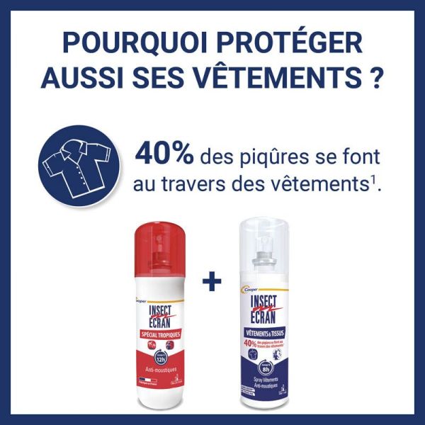 Insect Ecran Anti-Moustiques Spray Spécial Tropiques - 75ml - Protection renforcée en zone tropicale