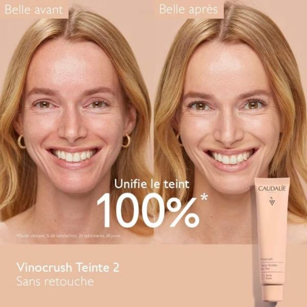 Caudalie Vinocrush CC Crème Teinte 2 30ml - Teint unifié bonne mine