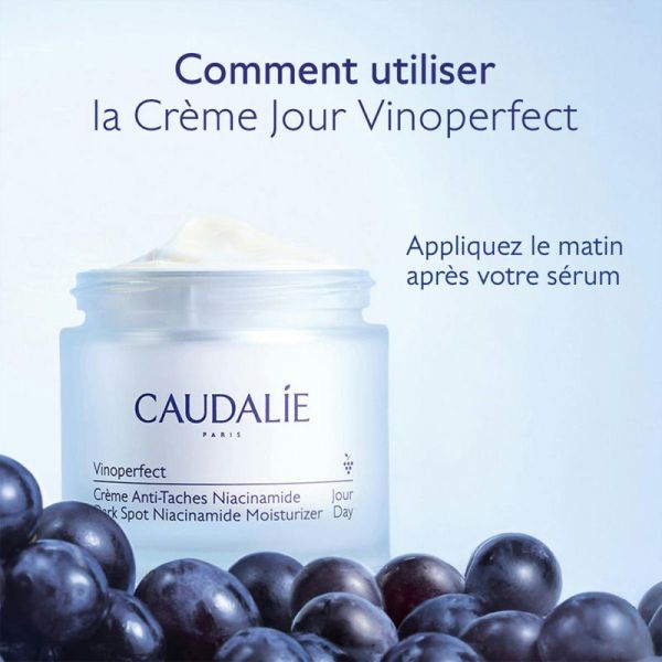 Caudalie Vinoperfect Crème Anti-Taches à la Viniférine & Niacinamide Recharge 50ml – Éclat et anti-taches