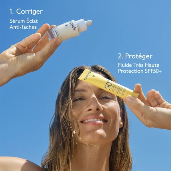 Caudalie Vinoperfect Duo Anti-Taches de l'Été – Sérum 30ml et crème solaire SPF50 OFFERTE