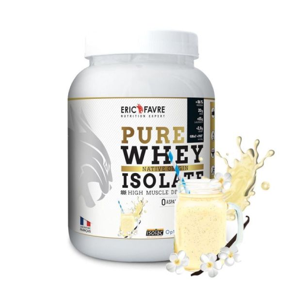 Eric Favre Pure Whey Protein Native 100% Isolate Vanille - 1,5Kg