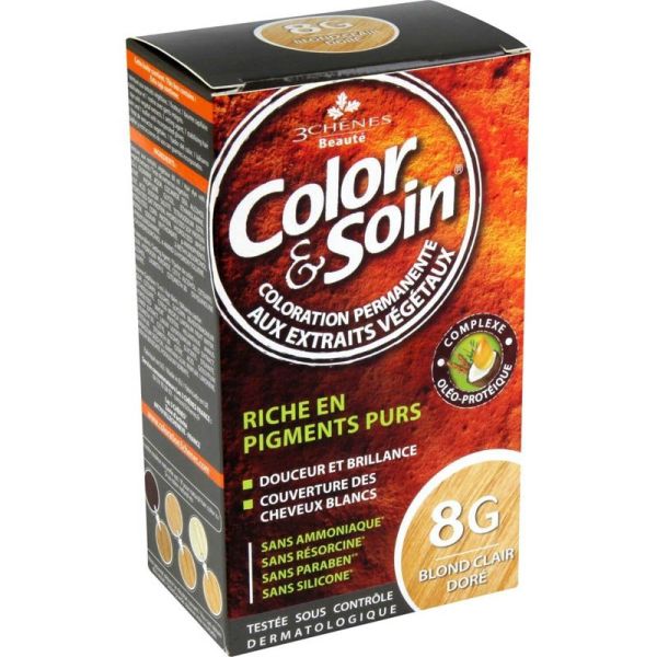 Les 3 Chênes Color & Soin Coloration Permanente - 8G Blond Clair Doré