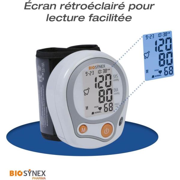 Biosynex Tensiomètre Poignet - Mesure fiable de la tension artérielle