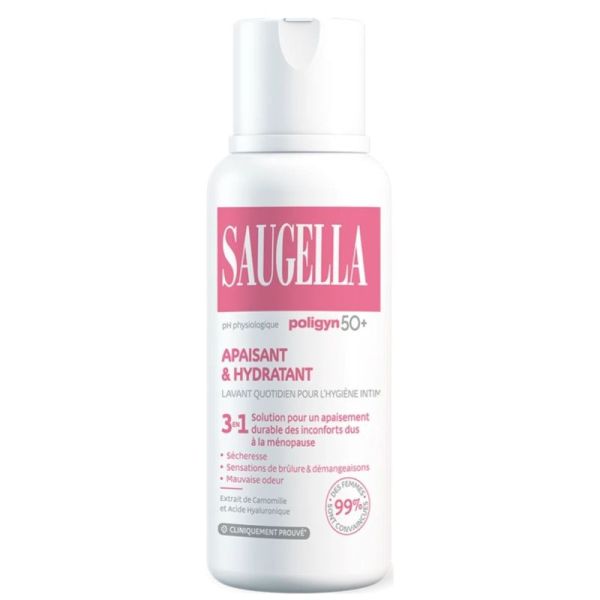 Saugella Poligyn 50+ Apaisant & Hydratant Soin Lavant Intime - 100ml