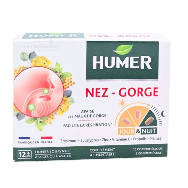 Humer nez gorge jour et nuit 15 comprimés