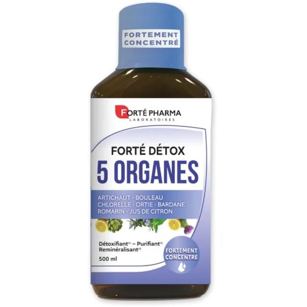 Forté Pharma Forté Détox 5 Organes - 500 ml - Détoxifie, purifie et reminéralise l’organisme
