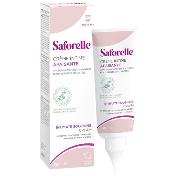 Saforelle Crème Intime Apaisante 100 ml - Apaise et Adoucit les Peaux Sensibles