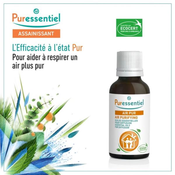 Puressentiel Air Pur Huiles Essentielles pour Diffusion - 30ml - Assainit l’air et élimine les mauvaises odeurs