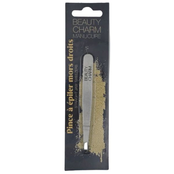 Beauty Charm Pince à Épiler Mors Droits - Extraction précise des poils drus