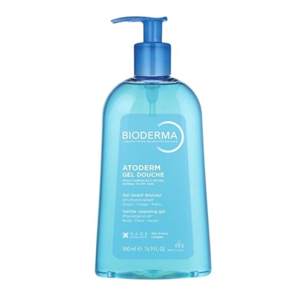 Bioderma Atoderm Gel Douche Nettoyant Quotidien Sans Savon Peaux Sensibles 1L
