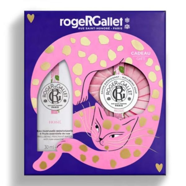 Roger&Gallet Coffret Noël Rose - Eau parfumée et savon bienfaisant