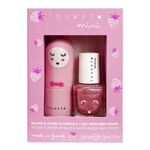 Inuwet Coffret Duo Baume & Vernis Kids Rose Clair Hydratation & Manucure Ludique