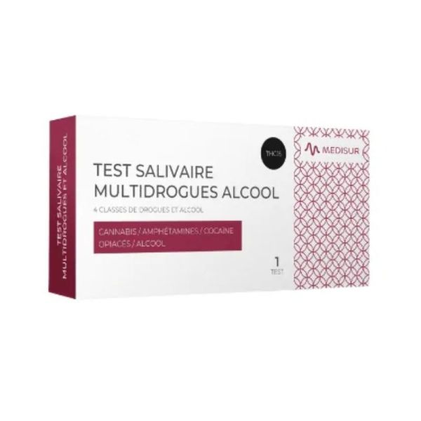 Medisur Test Salivaire Multidrogues & Alcool Seuil Bas - 1 Autotest