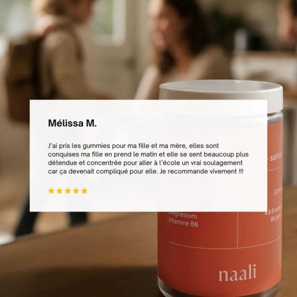 Naali Zen Gommes Calme et Concentration Safran - 90 Gummies Fraise