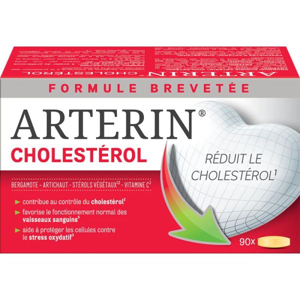 Arterin Cholestérol - 90 Comprimés - Contribue à réduire et contrôler le cholestérol sanguin