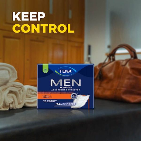 Tena Men Actif Fit Protection Absorbante de Niveau 3 - 16 protections à placer sous un sous-vêtement