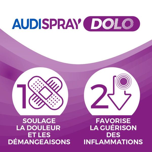 Audispray Dolo - 15 ml - Traitement contre les douleurs auriculaires, soulagement immédiat