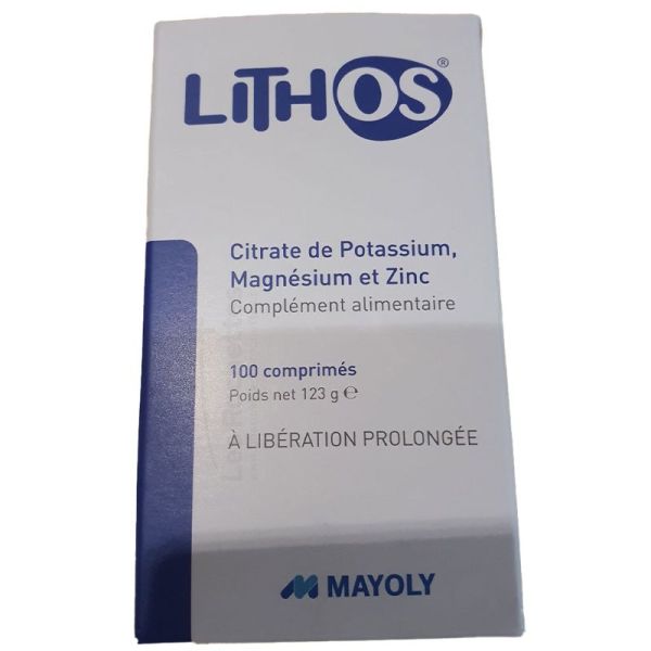 Bio Health Lithos - Citrate de Potassium, Magnésium, Zinc - 100 Comprimés