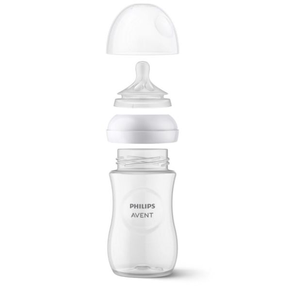 Philips Avent Biberon Natural Response 260ml - Débit 3 - alimentation naturelle anti-coliques
