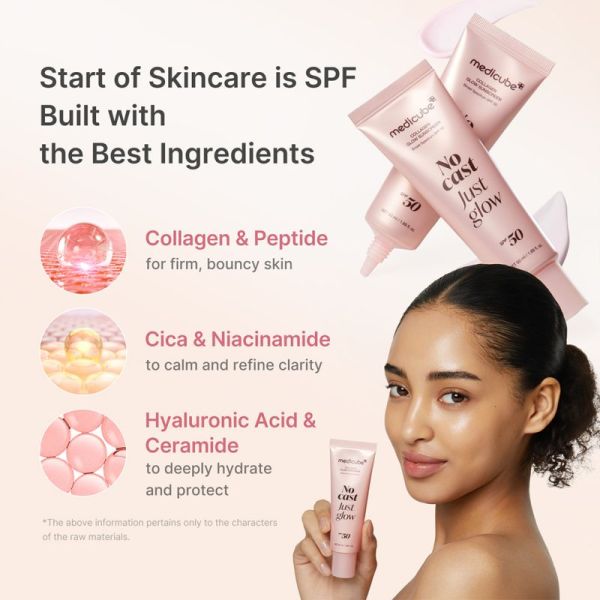 Medicube Écran Solaire Collagénique No Cast Just Glow SPF50 50ml – Protection et éclat