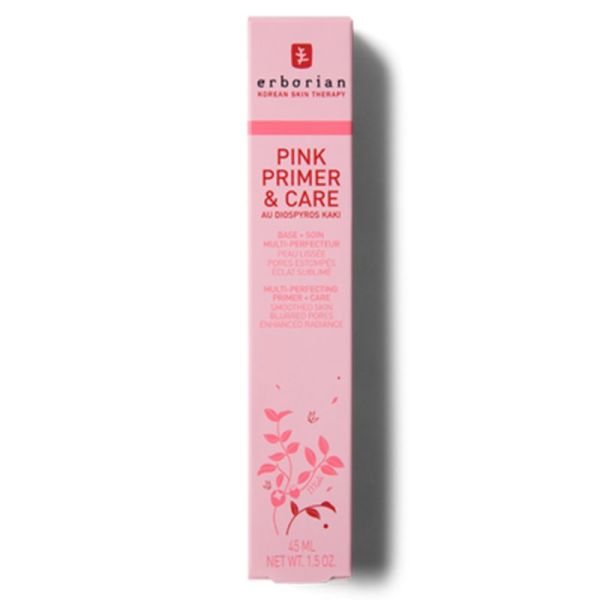 Erborian Pink Primer & Care au Diospyros Kaki 45ml – Base de teint multi-perfectrice et soin hydratant
