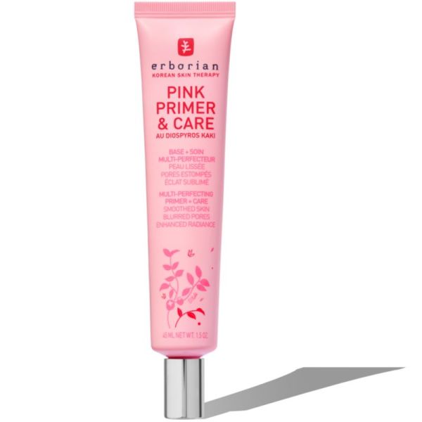 Erborian Pink Primer & Care au Diospyros Kaki 45ml – Base de teint multi-perfectrice et soin hydratant