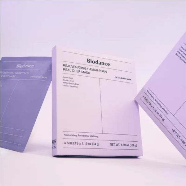 Biodance Rejuvenating Caviar PDRN Real Deep Mask 4 unités - Masque hydrogel anti-âge global et revitalisant