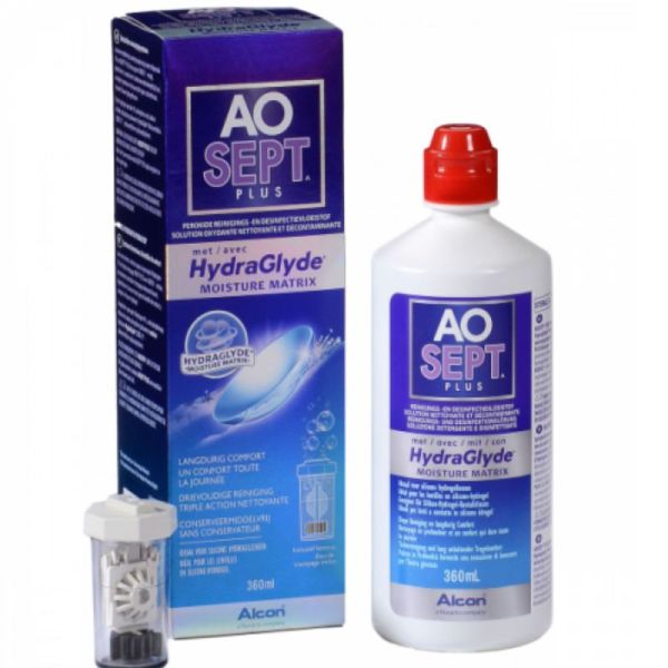 Alcon Aosept Plus Hydraglyde - Solution Antioxyante pour Lentilles - 360ml