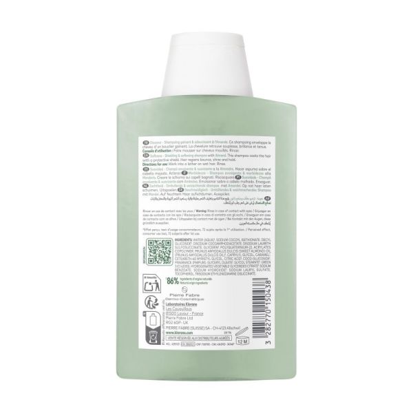 Klorane Douceur - Tous Types de Cheveux Shampoing Gainant à l'Amande - 200 ml