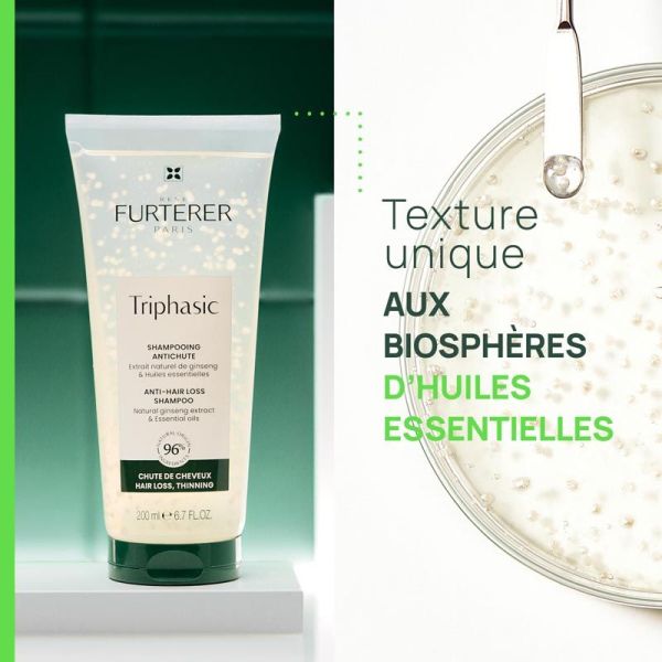 René Furterer Triphasic Shampoing Antichute - 250 ml - Stimulation et Croissance Capillaire