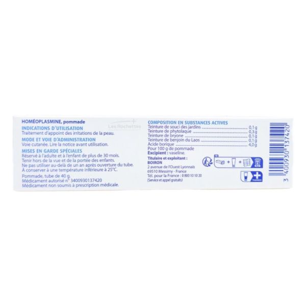 Boiron Homéoplasmine Pommade Tube de 40 g