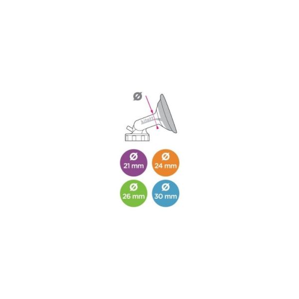 Kitett Kit Expression Double KOLOR - 21mm / Violet - Taille S - 1 kit - Pour tire-lait FISIO et FISIO PRO