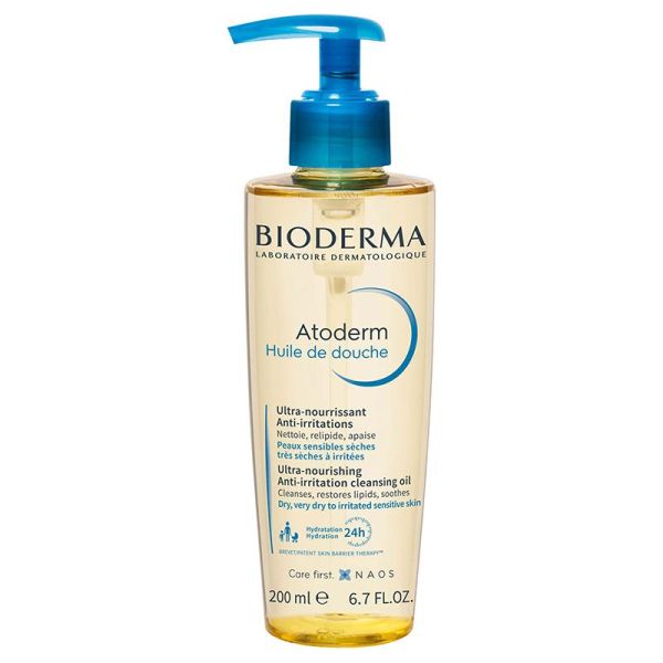 Bioderma Atoderm Huile de Douche Lavante Anti-Irritations Peaux Sèches Atopiques 200ml