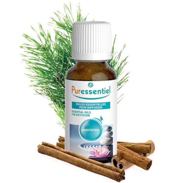 Puressentiel Huile Essentielle pour Diffusion Méditation 30 ml – Favorise le lâcher-prise, calme les angoisses et harmonise l'esprit