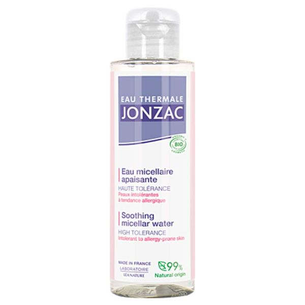 Jonzac Eau Micellaire Haute Tolérance Apaisante Bio - Peaux Intolérantes & Allergiques - 100 ml