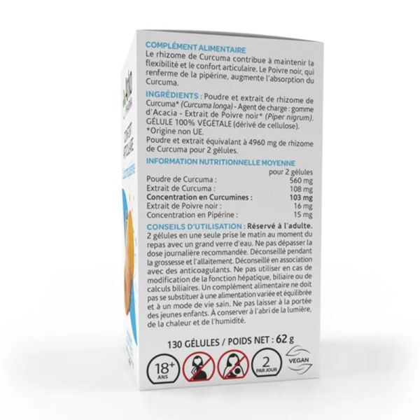 Arkopharma Arkogélules Curcuma Pipérine 130 gélules - Confort articulaire