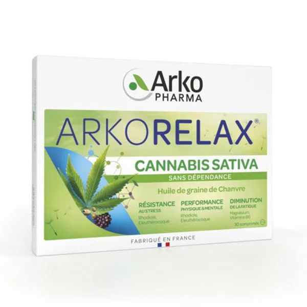 Arkopharma Arkorelax Cannabis Sativa 30 comprimés