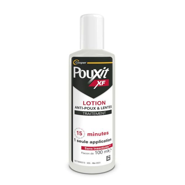 Pouxit Lotion Anti-Poux & Lentes - Lot de 2 x 100 ml - Élimination efficace sans insecticide