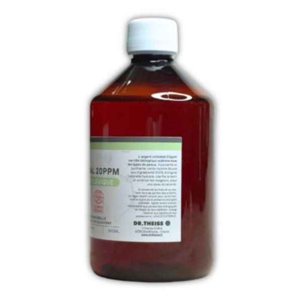 Dr Theiss Argent Colloïdal 20PPM 500ml - Soin purifiant et apaisant pour peaux sensibles