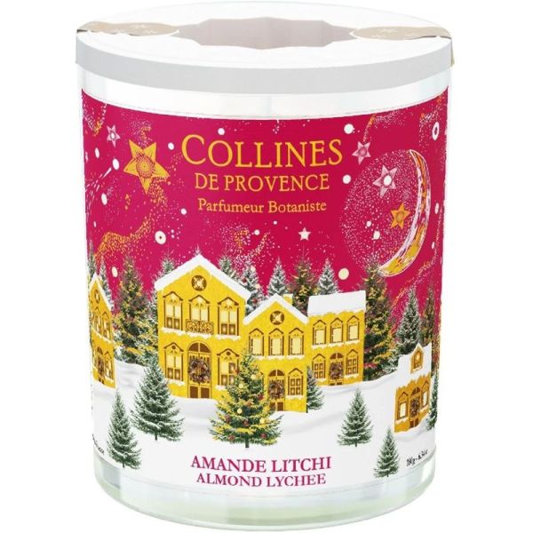Collines De Provence Bougie Parfumée Noël Amande Litchi - 180g