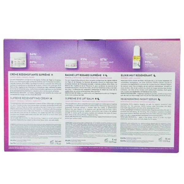 Patyka Coffret Le Rituel Jeunesse Suprême Crème Redensifiante 50 ml + Baume Lift Regard 5 ml + Élixir Nuit Régénérant 15 ml - soin anti-âge global