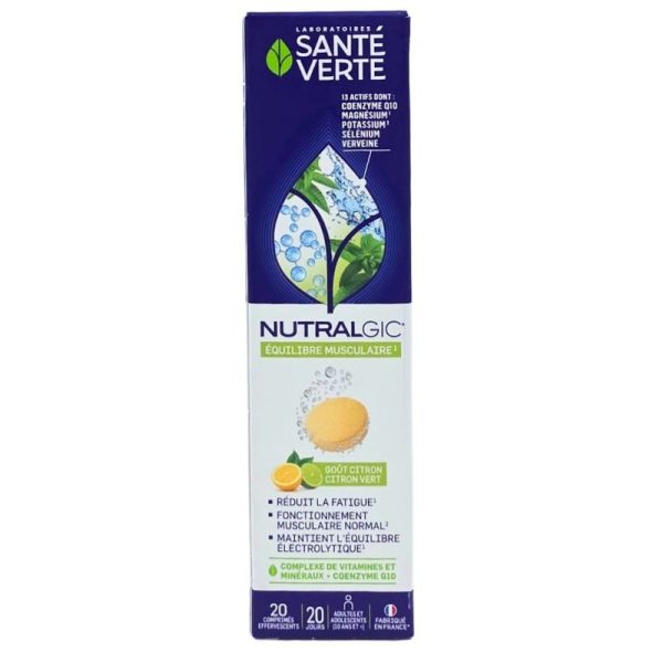Santé Verte Nutralgic Équilibre Musculaire 20 comprimés - Réduit la fatigue et soutient les muscles