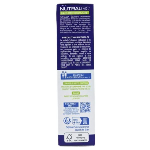 Santé Verte Nutralgic Équilibre Musculaire 20 comprimés - Réduit la fatigue et soutient les muscles