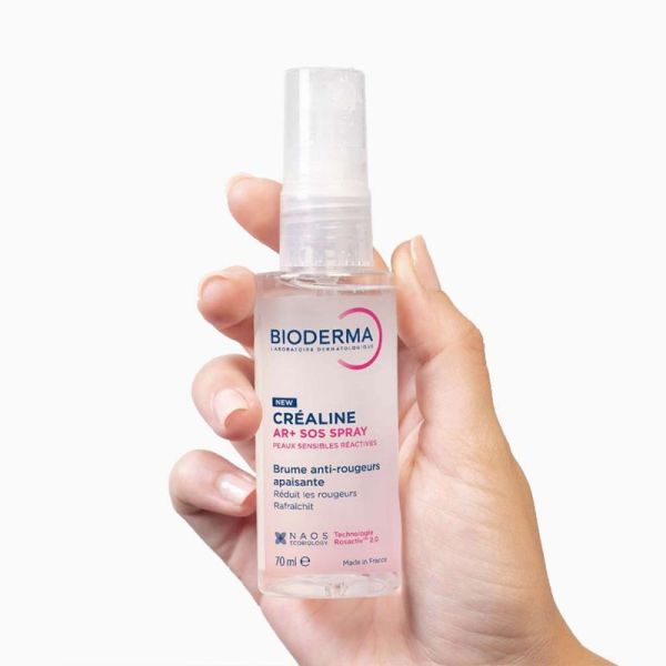 Bioderma Créaline AR+ SOS Spray Brume Anti-Rougeurs 70 ml – Brume apaisante fraîcheur effet coupe-feu