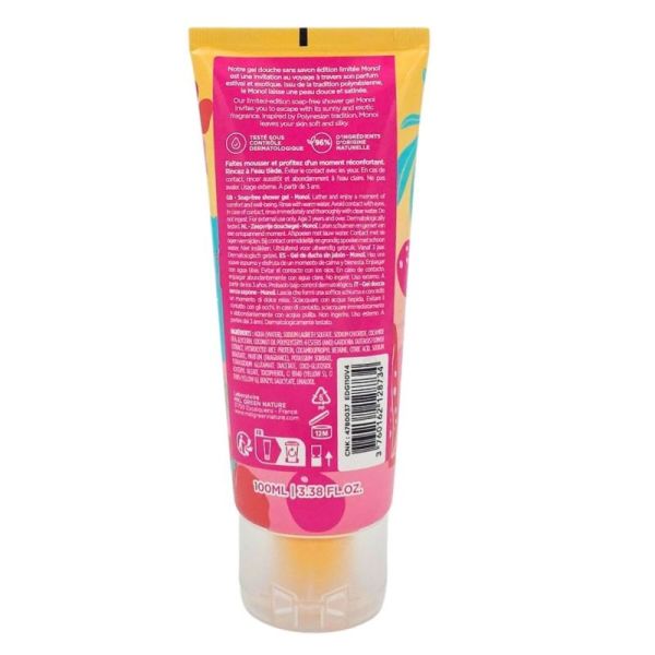 MKL Green Nature Gel Douche Sans Savon Monoï 100ml en édition limité - Hydratation et évasion exotique