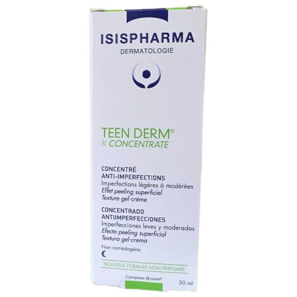 Isispharma TEEN DERM K Contentrate 30 ml - gel crème concentré anti-imperfections