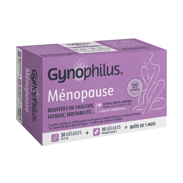 Immubio Physionorm Gynophilus® Ménopause - 30 Gélules Phyto + 30 Gélules Probiotiques